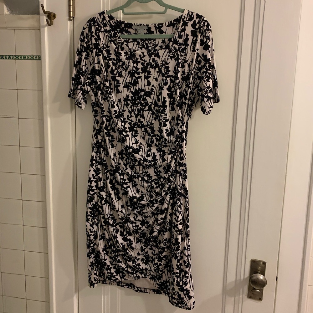 H&M black and white floral dress